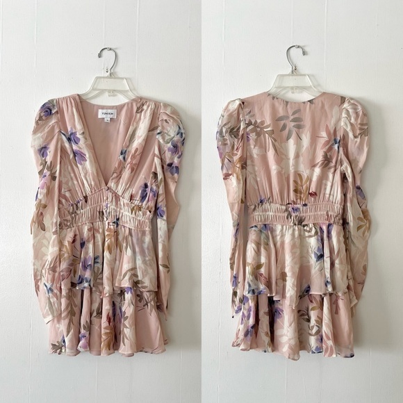 Yumi Kim Samba Mini Dress in Sky High Sand Light Pink Floral - Small - Picture 3 of 8